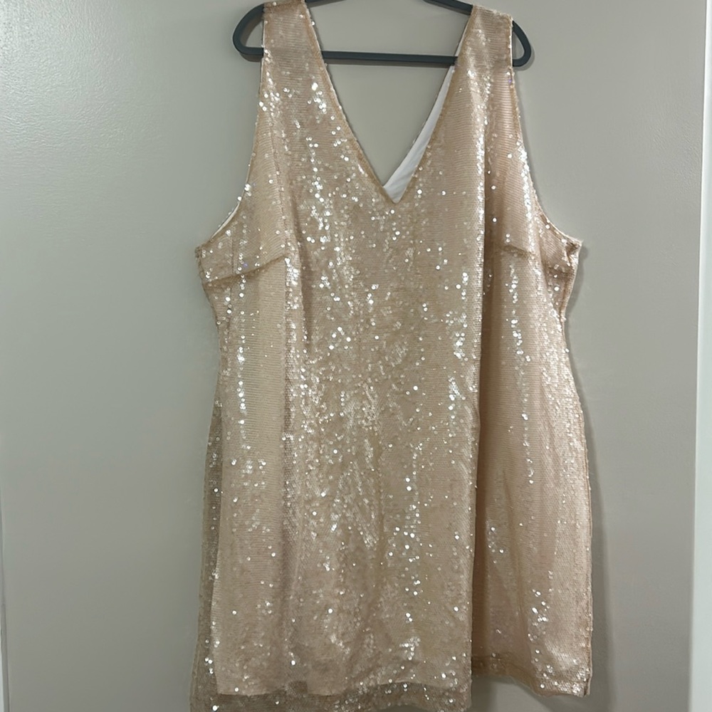 NWT A New Day Cream Sequin Dress 4X